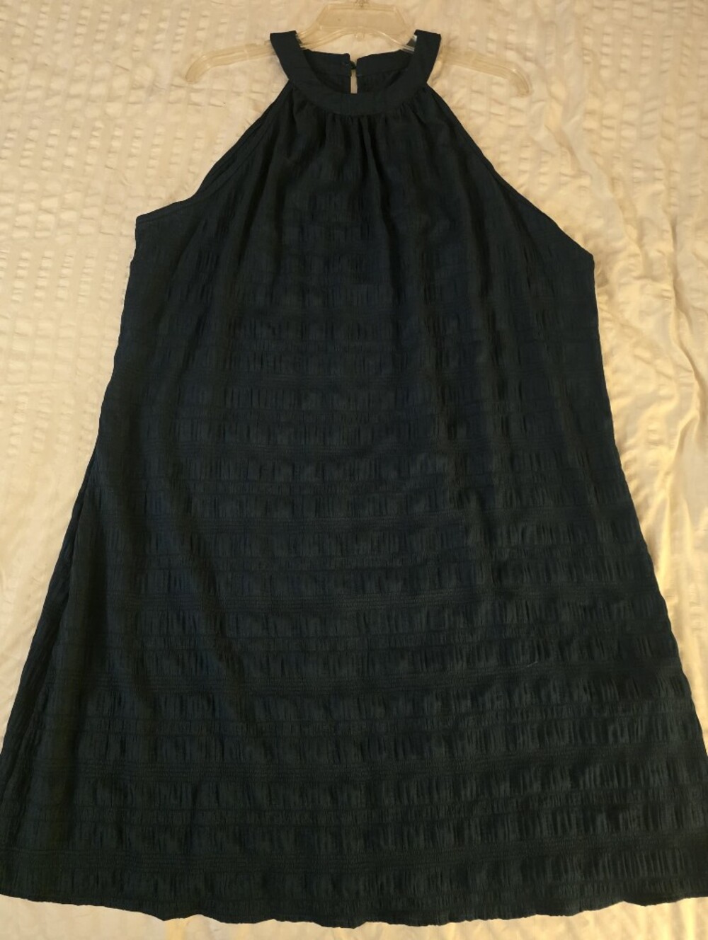 SHEIN Dark Teal Textured Halter Maxi Dress